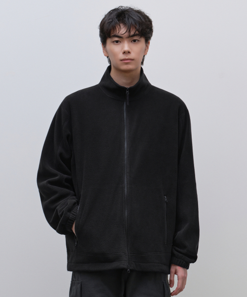 에센셜 폴라 플리스 하이넥 재킷 [블랙]