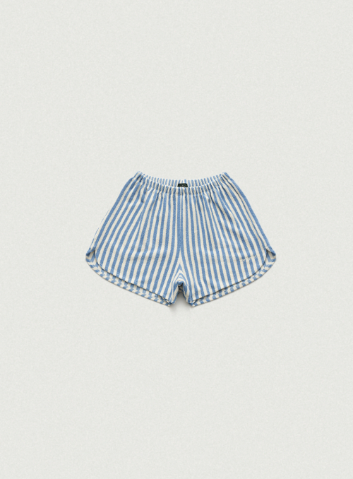 Striped Terry-Cloth Shorts_Blue