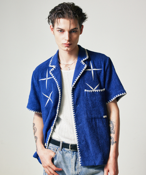 에스에스와이() 이스트 스타 버튼업 테리 셔츠 가디건 네이비 상품 이미지