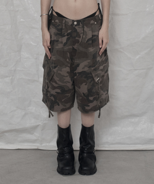 CARGO WIDE BERMUDA PANTS CAMO