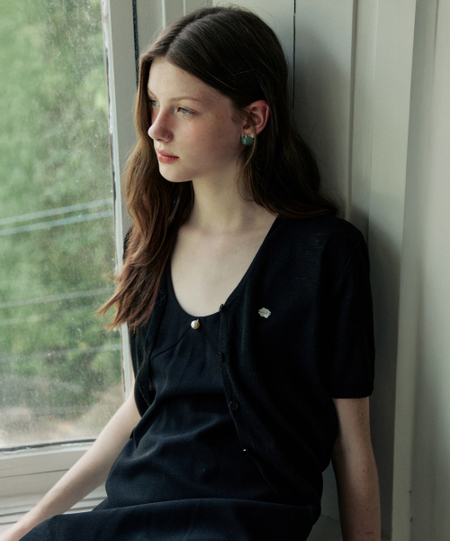 Summer light v-образный вырез half sleeve cardigan - 6color