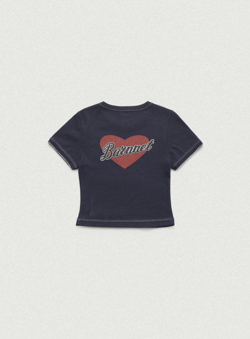 【The Barnnet】Heart Logo Top Heart Logo Pigment T-Shirt [8월 중순 순차 배송] - The Barnnet