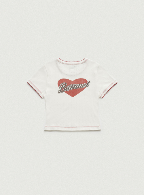 더바넷(THEBARNNET) Heart Logo Top_White - 사이즈 & 후기 | 무신사