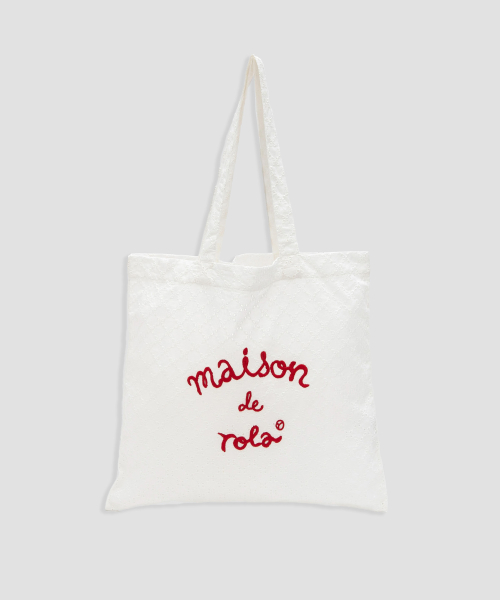 로라로라() MAISON DE ROLA EMBROIDERY BAG WHITE 상품 이미지