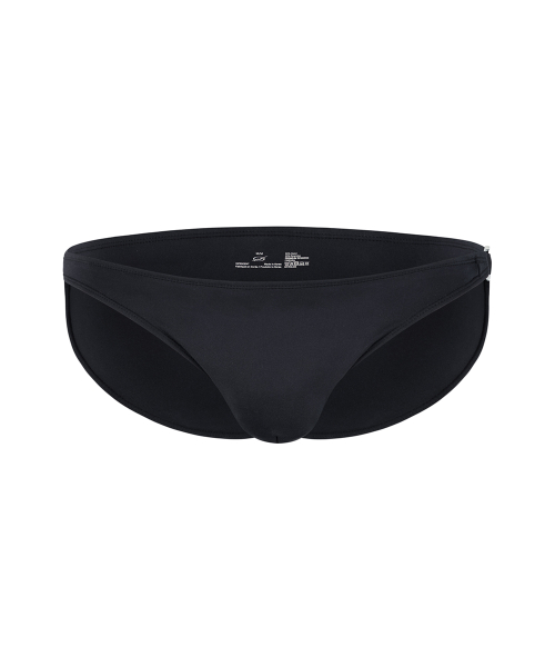 Side Metal Swim Brief - Black