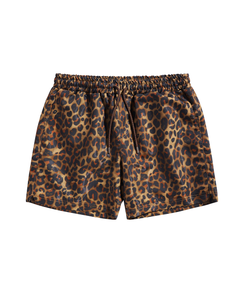Leopard Swim Shorts - Brown
