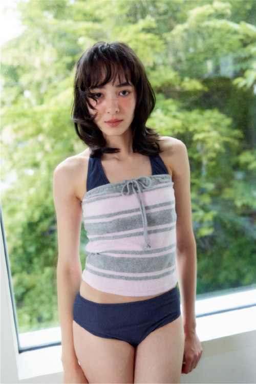 Terry Tube Top _ Rosé Pink