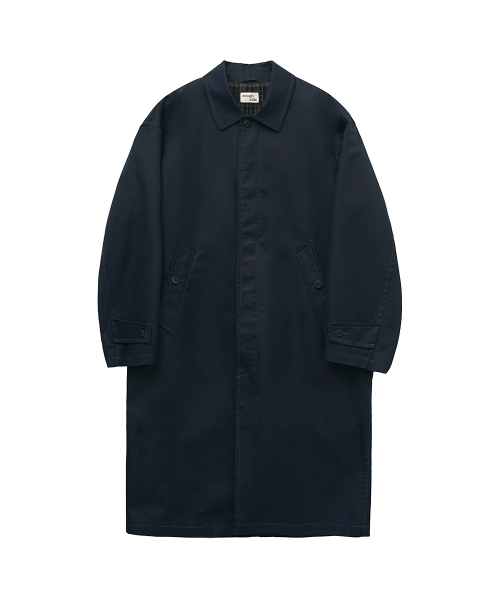 Belted Single Coat Dark Navy