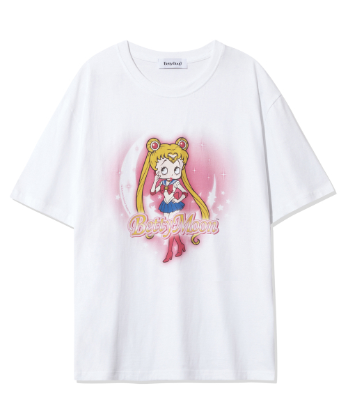 Betty Boop Overfit Tee, White