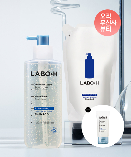 [증정] 두피강화클리닉 쿨링&노세범 샴푸 (본품+리필) 400ml 2입 기획