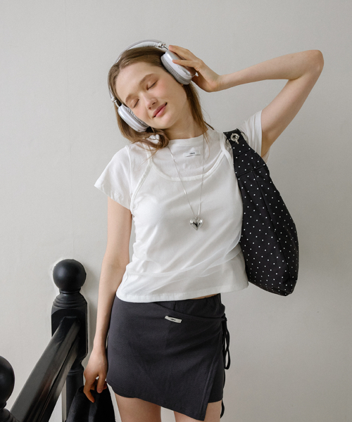 BUSTIER LAYERED T-SHIRT_WHITE