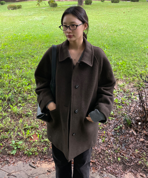 튜드먼트() [김가을착용] CLASSIC WOOL HALF COAT BROWN 상품 이미지