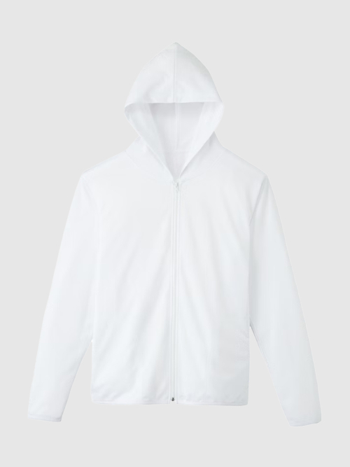 Спортивная худи на молнии FCHl03 UV Shield White