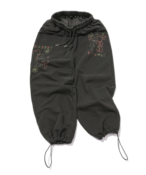 Спортивные штаны Chalk Bear пигментного окрашивания Smoke Black