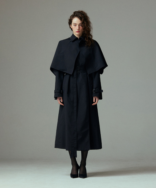 Cape trench coat
