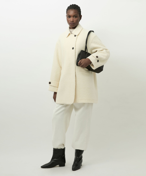 Pluffy Double Coat Ivory