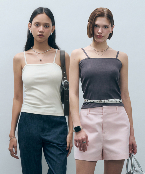 Набор из 2 маек в рубчик Ribbed Cotton Sleeveless