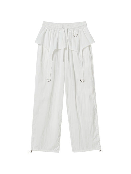 Джоггеры на завязках с металлическим декором [White]