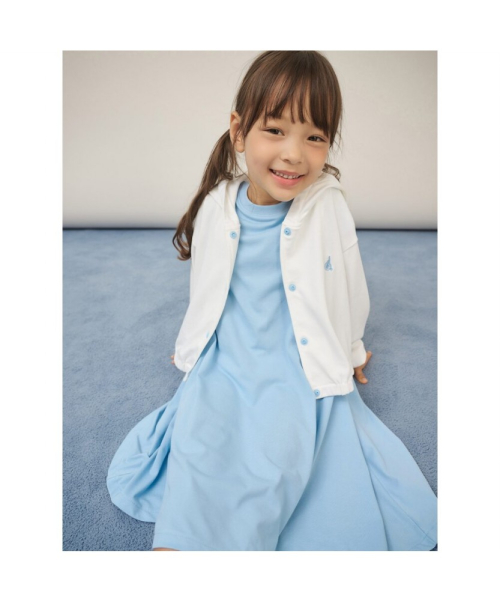 여아 저지 반소매 원피스&크롭 후드 집업 SET 스카이 블루 (BI5771G01Q) (BI5771G01Q) (BI5771G01Q)