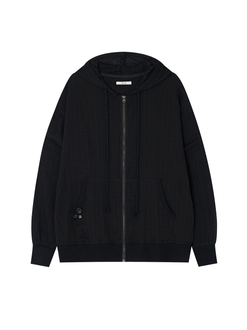 Свободное худи на молнии [Black]