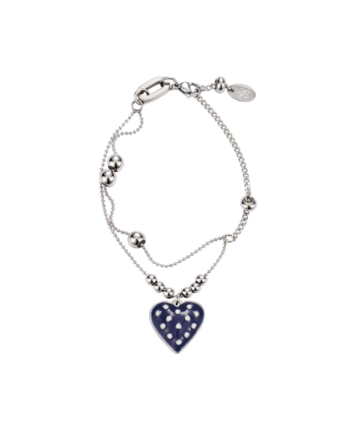 [韓国人気ジュエリー] nff dot heart bracelet-navy 엔프프(NFF) dot heart bracelet-navy - 후기 | 무신사