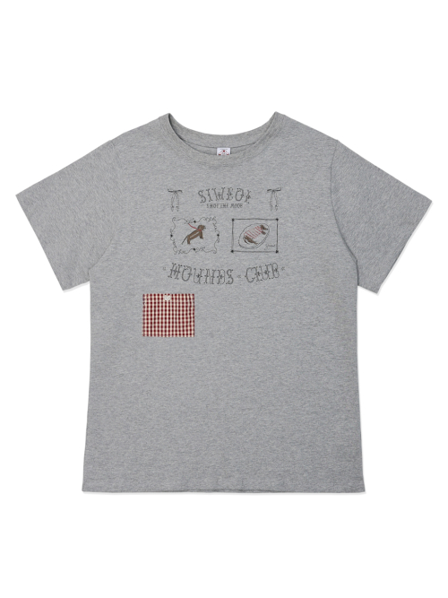 Hound Club Tee (Melange Grey)