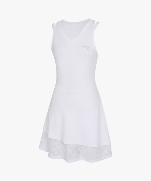 Платье V-neck для тенниса WHITE