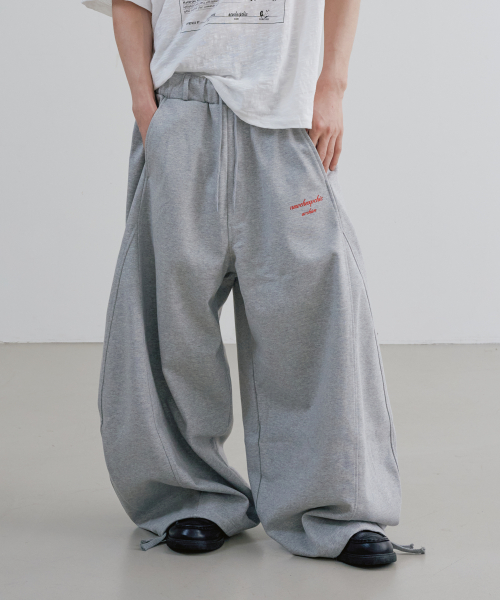 Archive broderie sweat брюки (серый)