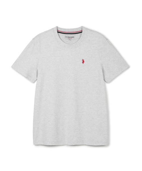 Футболка из 100% хлопка с круглым вырезом_Light Melange Grey