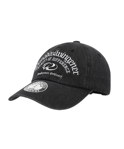 Denim Logo Ballcap_[Black Charcoal]