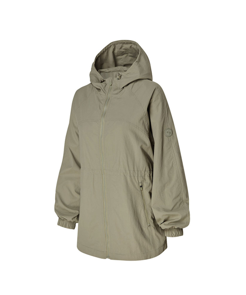 Ветровка с капюшоном на затяжках Light Khaki XTFJK07H4