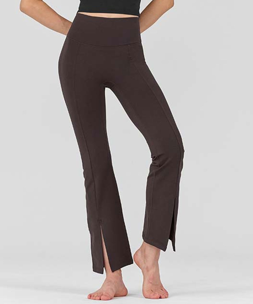 Zella Intention Флисовые брюки-клёш с разрезом, Hot Chocolate XP9219G
