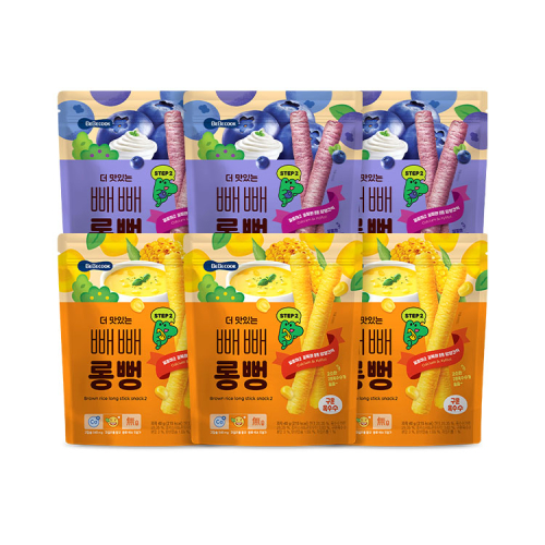 베베쿡() 더 맛있는 빼빼롱뻥 6봉(구운옥수수/블루베리) 상품 이미지