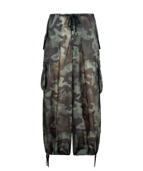 Utility Wide Cargo Pants_[Camo]