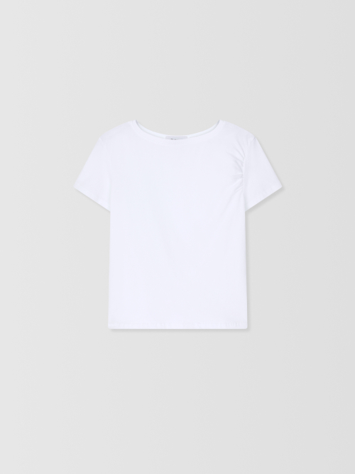 Shelley Shirring T-Shirt_White