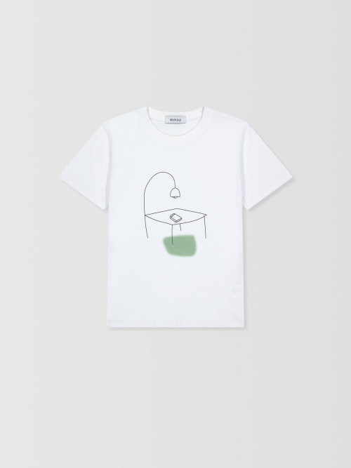 Read Book Fitted Cotton T-shirt _ White