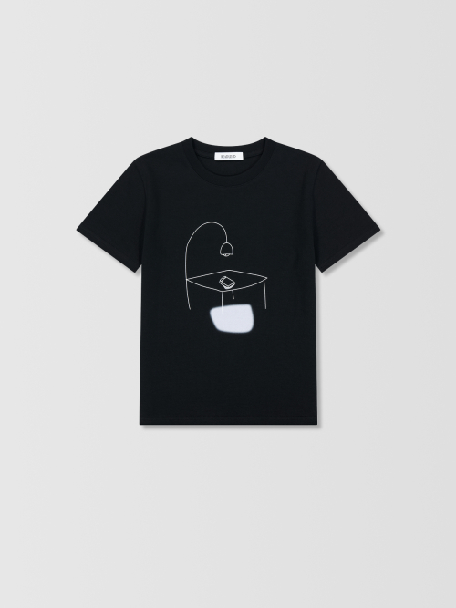 Read Book Fitted Cotton T-shirt _ Black