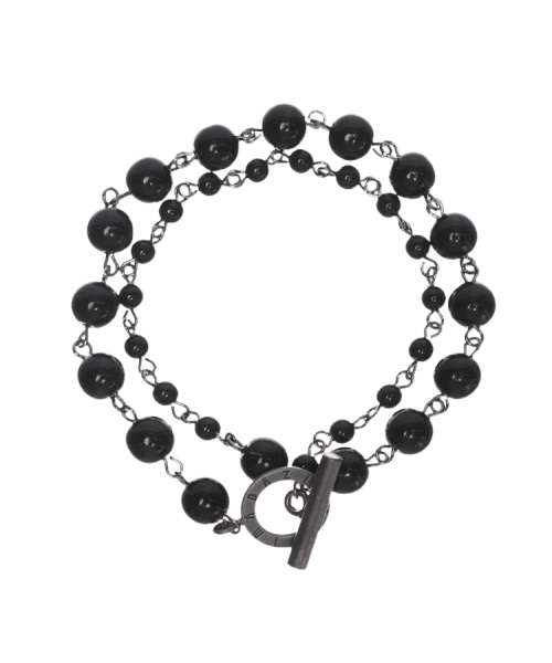 Black Chain Pearl Bracelet