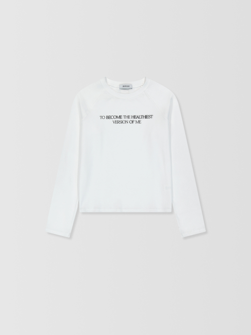 Raglan Lettering T-shirt _ White
