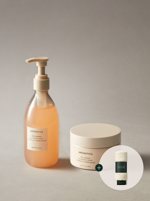 아로마티카() 멜로우니스 바디워시&바디크림+타월 세트 상품 이미지