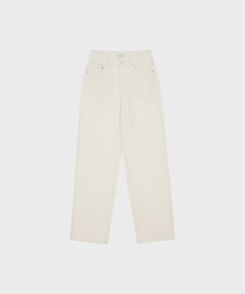 Wide Cotton Pants (Ivory)