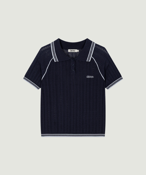 KOI COLLAR KNIT (NAVY)