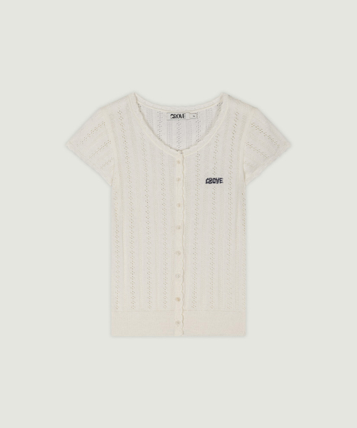 KOI KNIT CARDIGAN (WHITE)