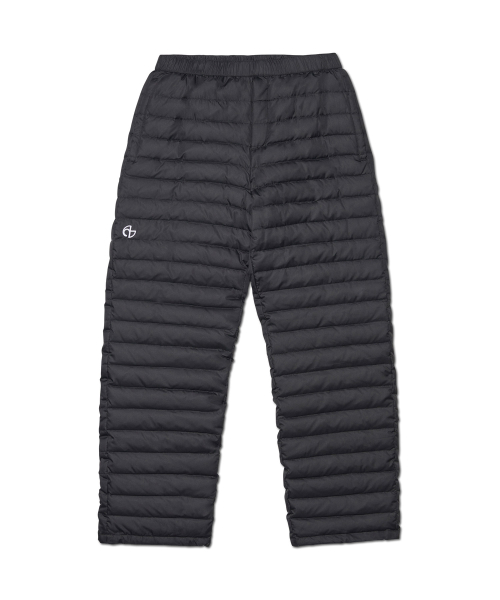 CREPE DUCK DOWN PADDED PANTS - BLACK