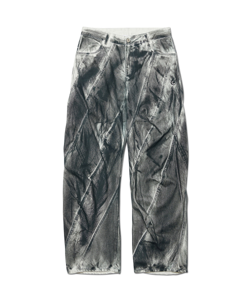 STAINED D.L DENIM PANTS - STAINED WHITE
