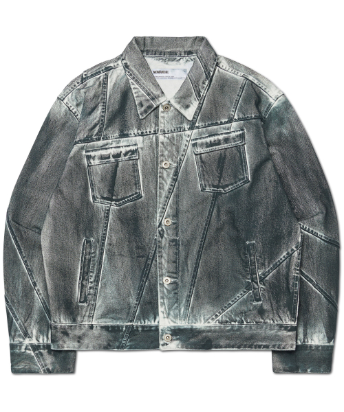 STAINED D.L DENIM TRUCKER JACKET - STAINED WHITE