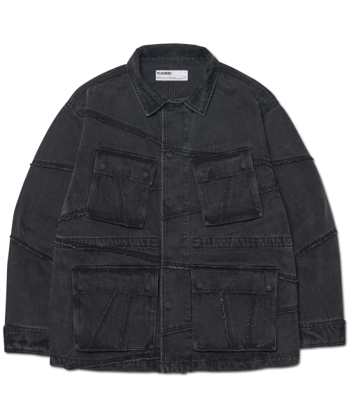 R.C DENIM BDU JACKET - WASHED BLACK
