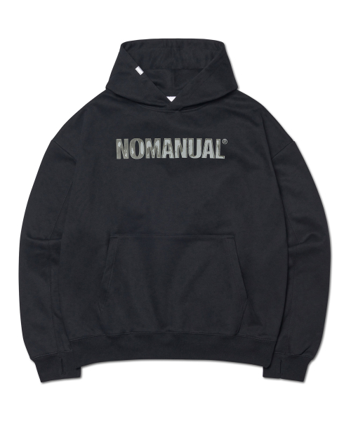 STAMPED LOGO HOODIE - BLACK