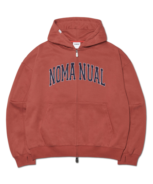 B.A HOODED ZIP-UP - BURGUNDY