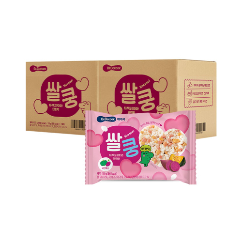 베베쿡() 쌀쿵 자색고구마와 단호박 2박스(20봉) 상품 이미지